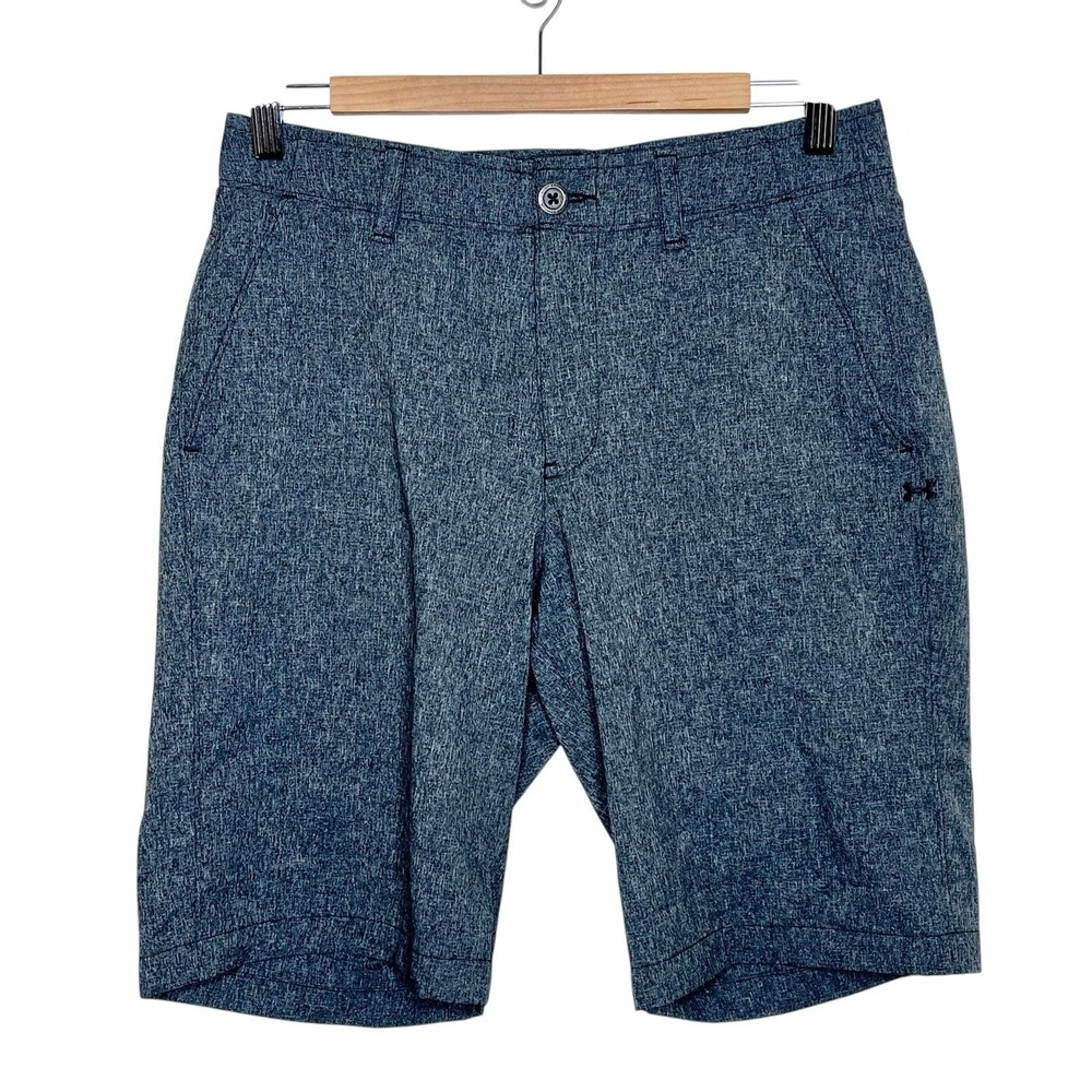 Under Armour Loose Fit Golf Shorts Blue Mens 30 Tech Performance Active Athletic